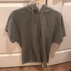 Grey short sleeve sweatshirt